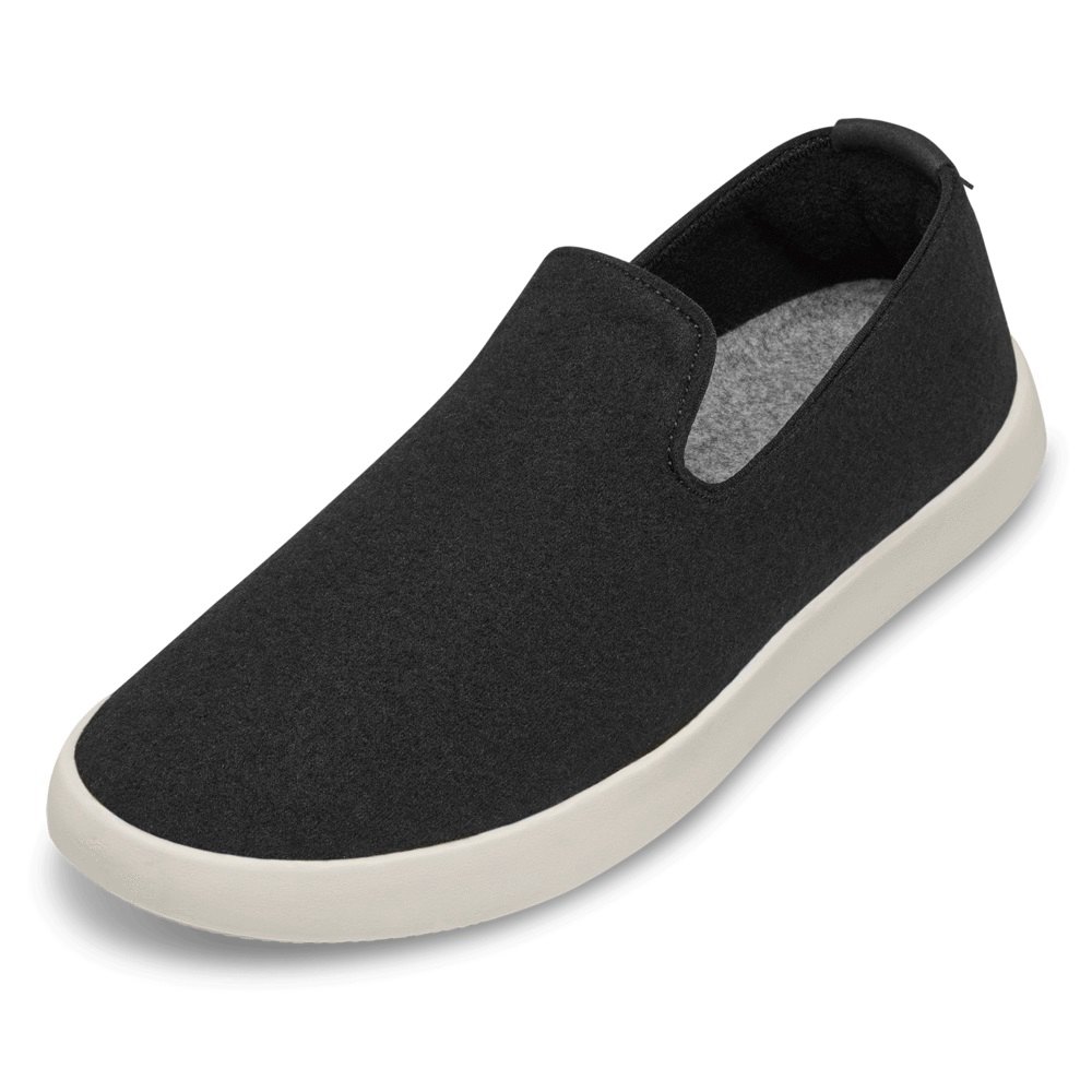 Allbirds Men's Slip-Ons Black - Wool Loungers - 08369NSOM